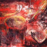 Il piatto piange – tecnica mista su tela – 200X150