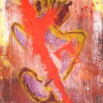 Nudo 2 – olio, pastello, gesso e acrilico su tela – 40×30